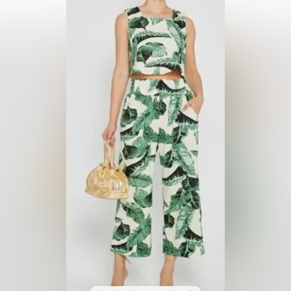 Kourt Pants - Kourt Willow 2 piece set, tropical print, size large
